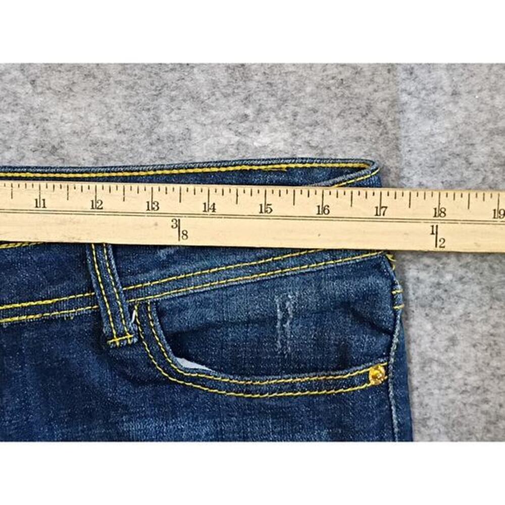 Dereon Womens Size 13/14 Distressed Stretch Skinny Blue Denim Jeans Grunge - Picture 13 of 16